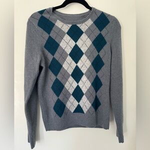 Vintage Cashmere Argyle Sweater